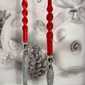 Crystal rhinestone candle holders